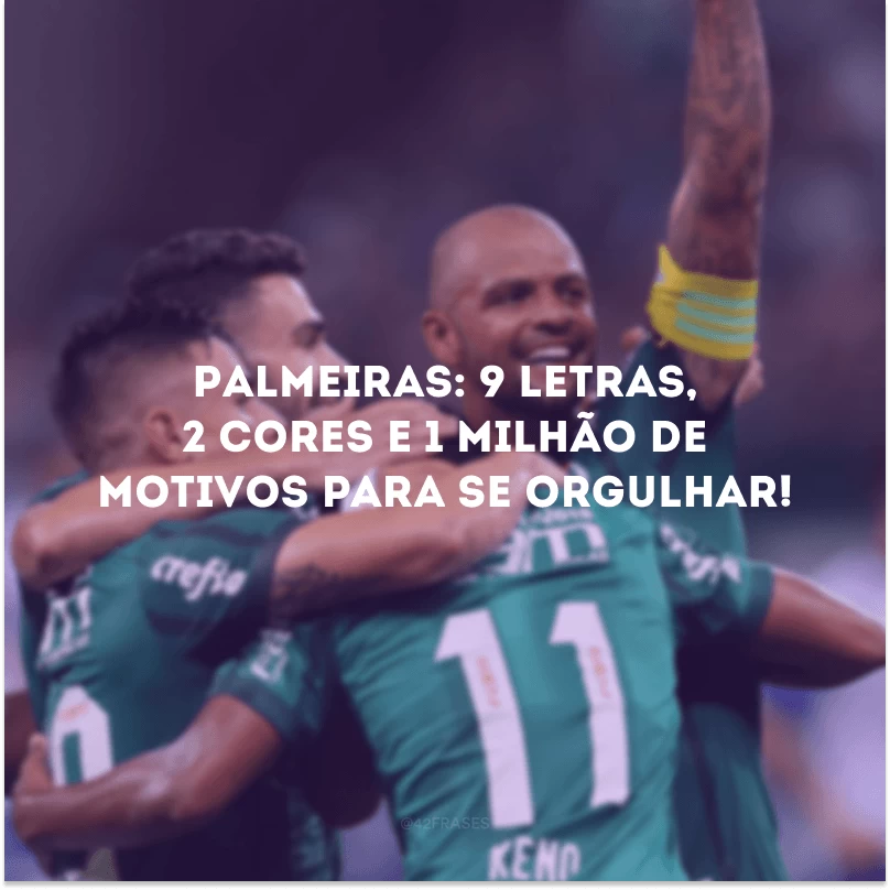 Palmeiras: 9 letras, 2 cores e 1 milhão de motivos para se orgulhar!
