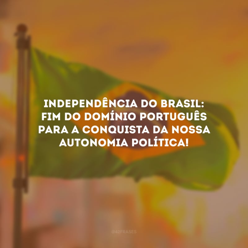 Independência do Brasil: fim do domínio português para a conquista da nossa autonomia política!